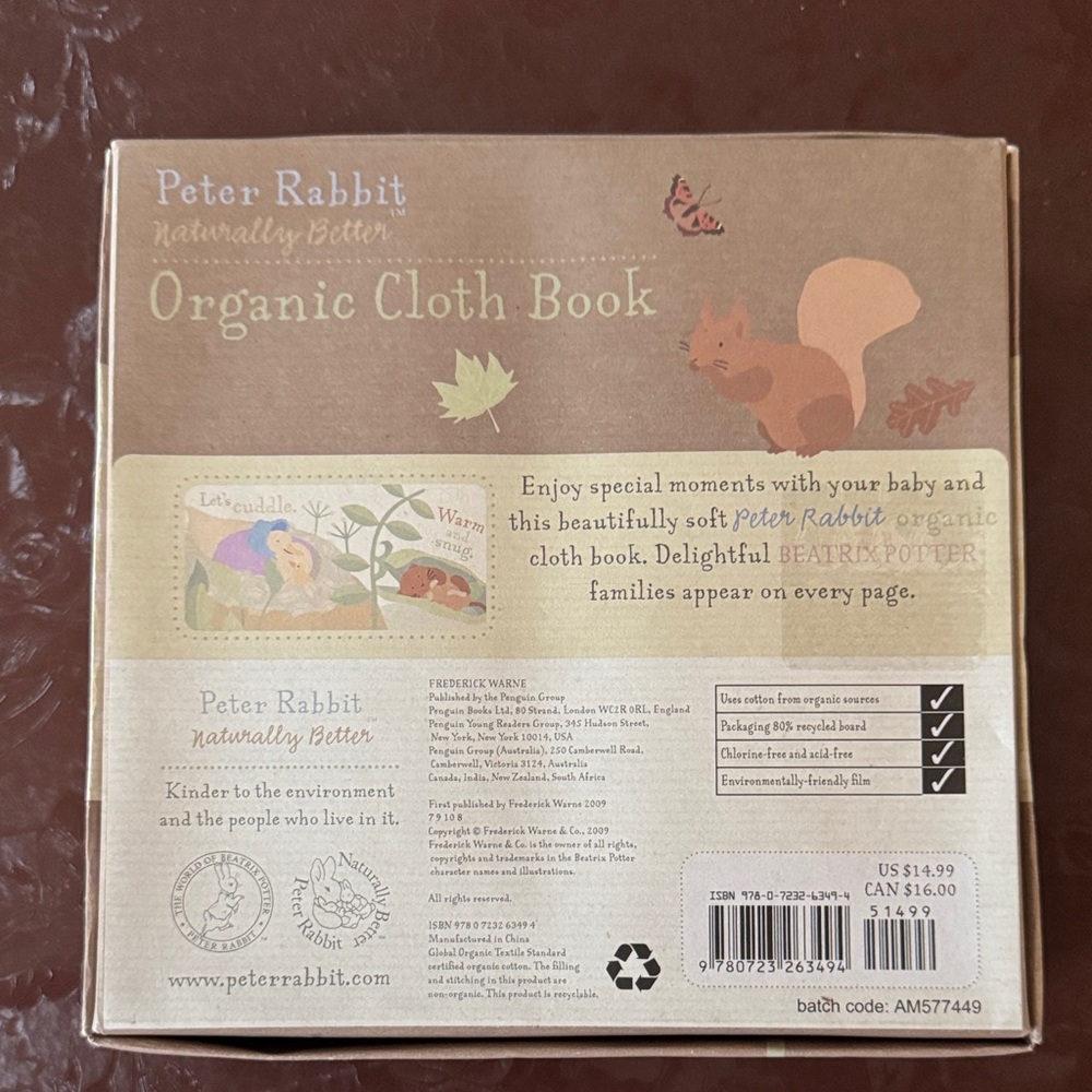 Peter Rabbit Snuggle Book - Cream with Blue Accent - Picture 2 of 5